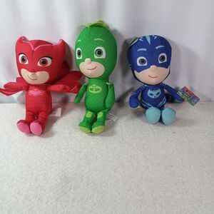 PJ Masks Plush Doll Set Owlette Gekko Catboy 8” Character Collectibles Complete